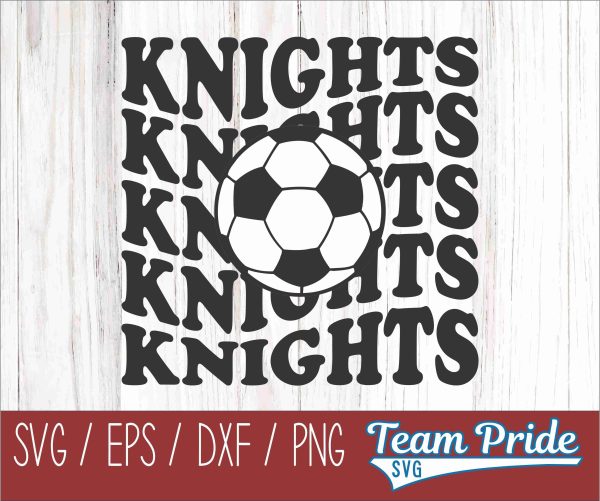 Knights Soccer Retro Wave SVG Digital Download Printable - SVG, EPS, DXF, PNG Discount
