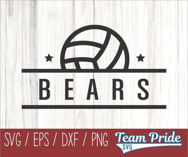 Bears Volleyball SVG Digital Download Printable - SVG, EPS, DXF, PNG 2 For Sale