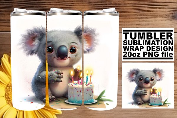 Joyful Zoo Celebration: Birthday Tumbler Wrap Supply