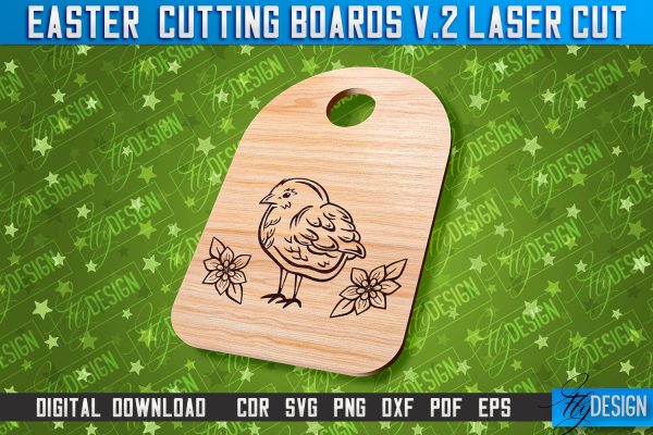 Easter Cutting Boards | Bunny Laser Cut | Easter Design v.2 Online Sale