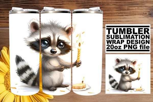 Vibrant Wildlife Celebration: Birthday Tumbler Design For Sale