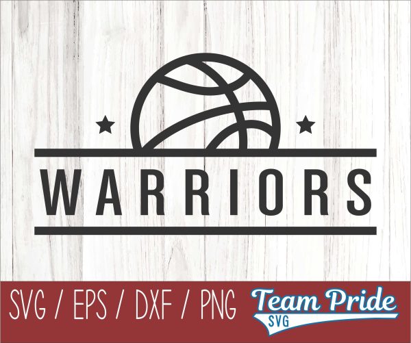 Warriors Basketball SVG Digital Download Printable - SVG, EPS, DXF, PNG 2 Fashion