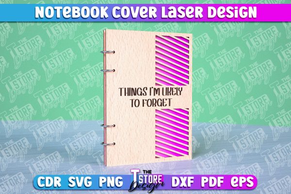 Notebook Cover Laser Cut | Notebook Cover Design | CNC File on Sale