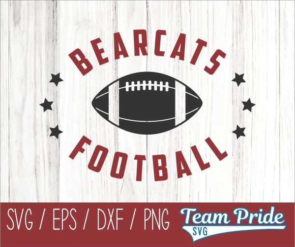 Bearcats Football SVG Digital Download Printable - SVG, EPS, DXF, PNG For Sale
