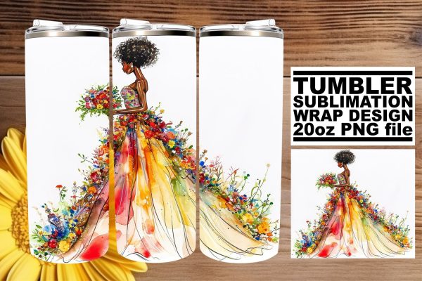 Whimsical Watercolor Wedding Tumbler Wrap: Love Embrace 20oz For Cheap