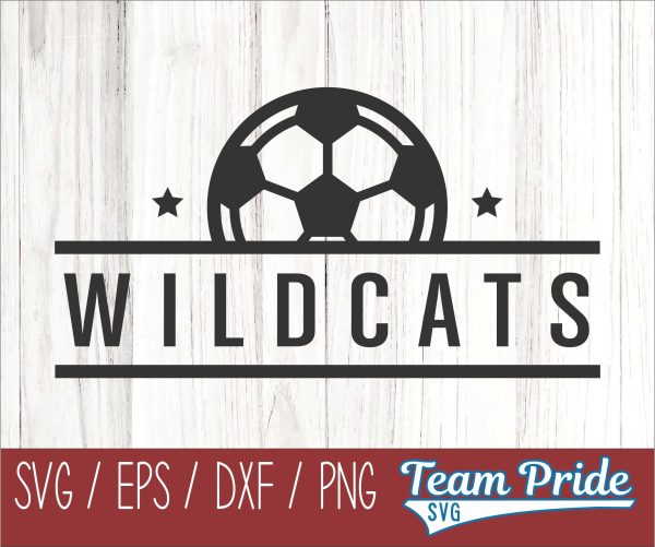 Wildcats Soccer SVG Digital Download Printable - SVG, EPS, DXF, PNG Discount
