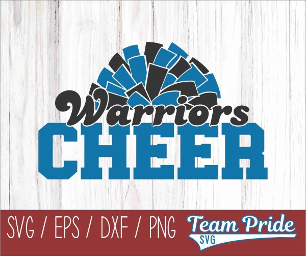 Warriors Cheer Pom Pom SVG Digital Download Printable - SVG, EPS, DXF, PNG Cheap