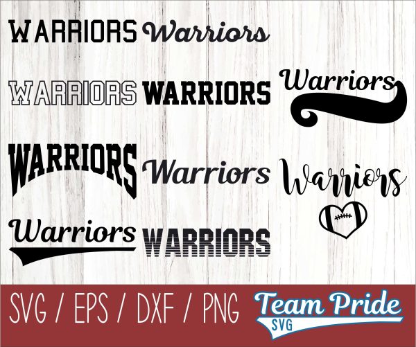 Warriors SVG Bundle Digital Download Printable - SVG, EPS, DXF, PNG Discount