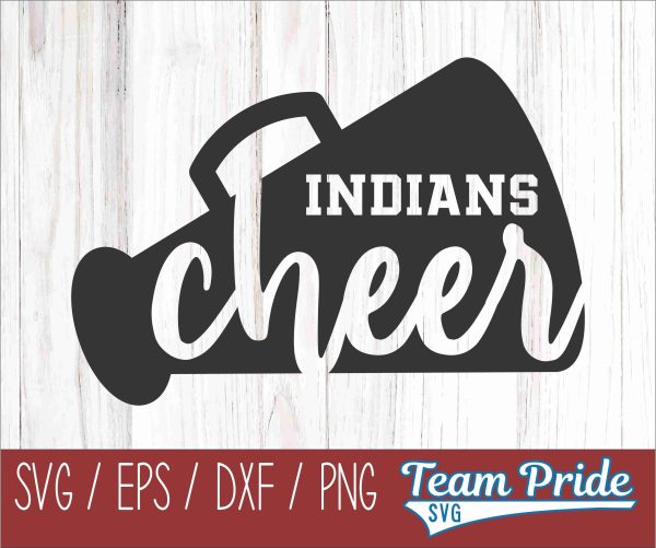 Indians Cheer SVG Digital Download Printable - SVG, EPS, DXF, PNG 2 Sale