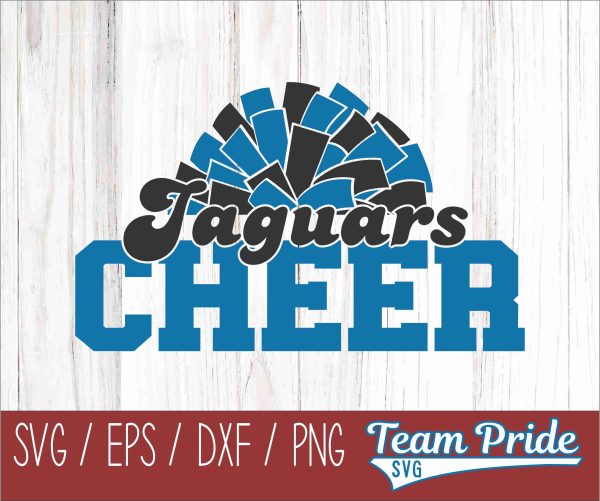 Jaguars Cheer Pom Pom SVG Digital Download Printable - SVG, EPS, DXF, PNG Sale