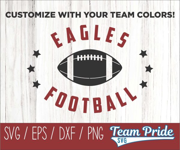 Eagles Football SVG Digital Download Printable - SVG, EPS, DXF, PNG 3 For Cheap