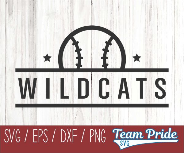 Wildcats Baseball SVG Digital Download Printable - SVG, EPS, DXF, PNG For Discount
