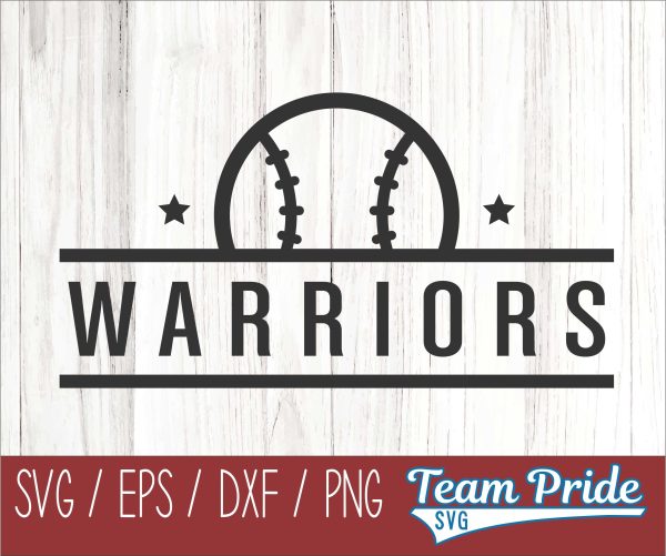 Warriors Baseball SVG Digital Download Printable - SVG, EPS, DXF, PNG Sale