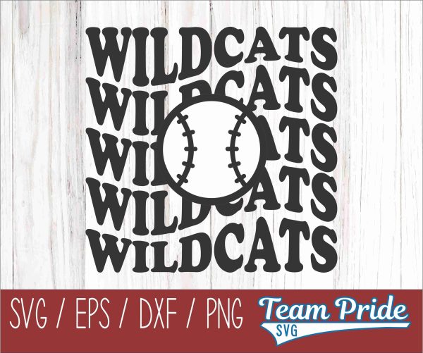 Wildcats Baseball SVG Digital Download Printable - SVG, EPS, DXF, PNG 2 Fashion