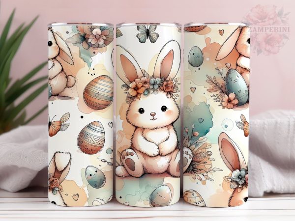Cutie Easter Bunny Seamless 20oz Tumbler Wrap PNG, Straight & Tapered Tumbler Wrap, Easter Bunny Tumbler Png, Instant Digital Download Online now