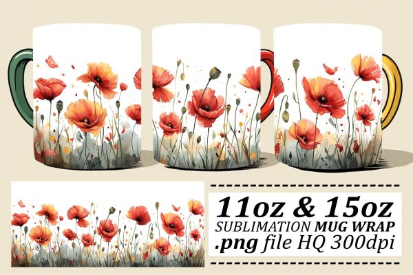 Vibrant Floral Fantasy Mug Pattern Art Sale