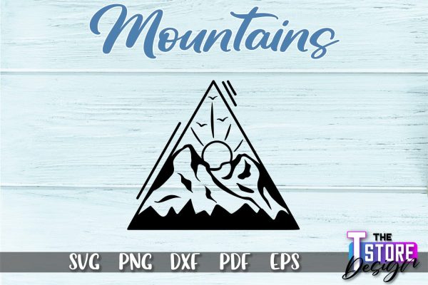 Mountains SVG Design | Mountain SVG | Camping SVG Design Supply