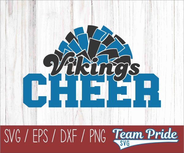 Vikings Cheer Pom Pom SVG Digital Download Printable - SVG, EPS, DXF, PNG Hot on Sale