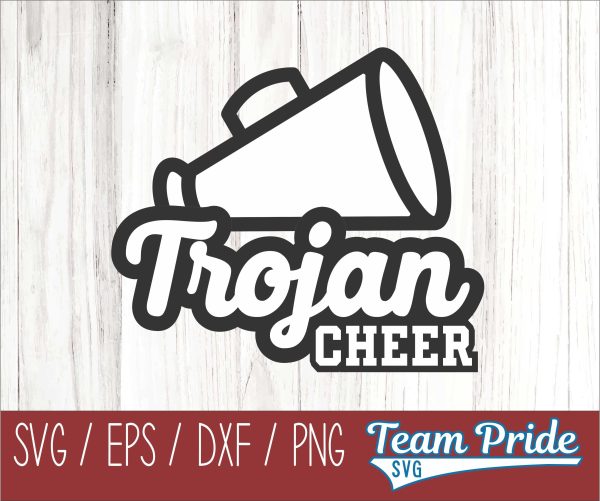 Trojans Cheer SVG Printable Digital Download SVG, EPS, DXF, PNG 3 For Sale