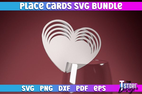 Place Cards SVG | Paper Cut SVG Design | Paper Cards For Discount