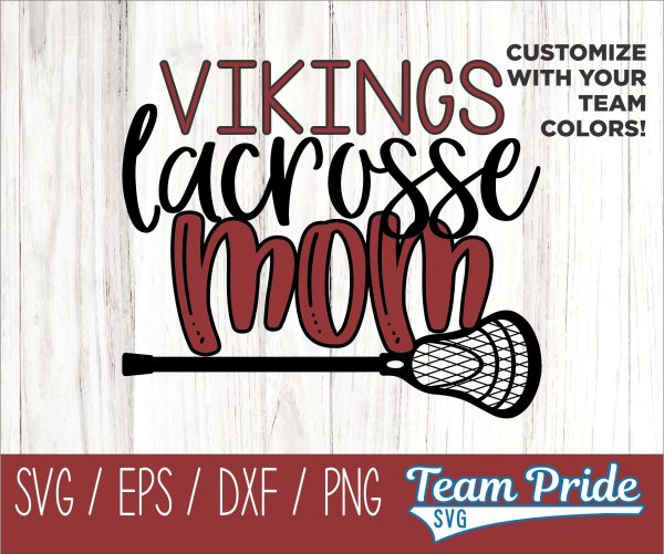 Vikings Lacrosse Mom SVG Digital Download Printable - SVG, EPS, DXF, PNG Online