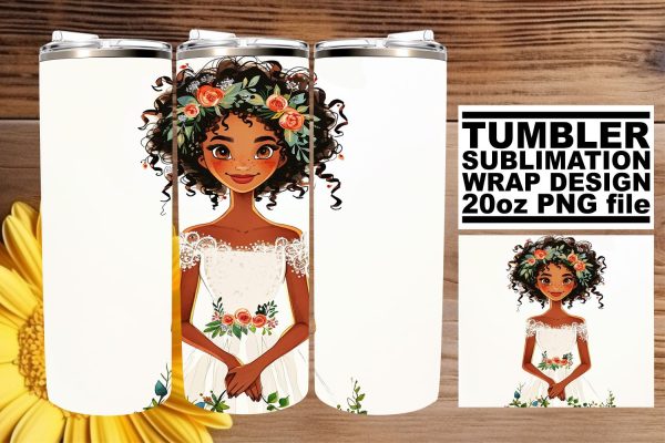 Radiant Watercolor Wedding Tumbler Wrap: Enchanted Love 20oz Fashion