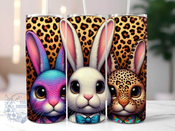 Easter Bunny 20 oz Skinny Tumbler Sublimation Design, Happy Easter Tumbler Png, Straight & Tapered Tumbler Wrap, Instant Digital Download Supply