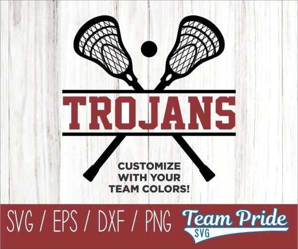 Trojans Lacrosse SVG Digital Download Printable - SVG, EPS, DXF, PNG Discount