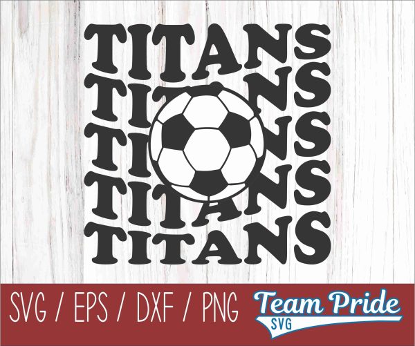 Titans Soccer Retro Wave SVG Digital Download Printable - SVG, EPS, DXF, PNG For Sale