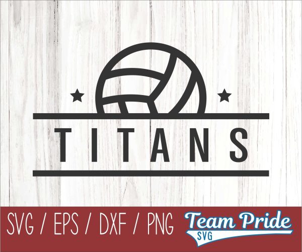 Titans Volleyball SVG Digital Download Printable - SVG, EPS, DXF, PNG 2 Fashion
