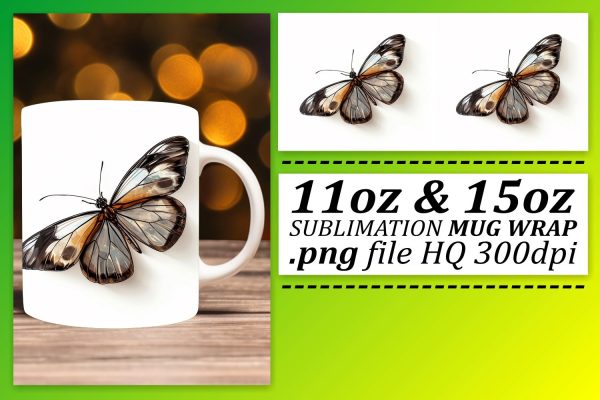Spring Butterfly Mug Artistry: Colorful Sublimation Trends For Sale