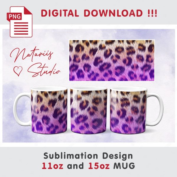 Leopard Print Pattern for 11 oz - 15 oz mugs. Sale