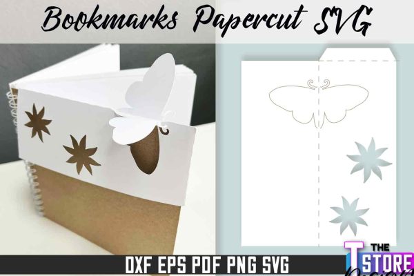 Bookmark Papercut SVG | Corner Bookmark SVG | Book Lover For Discount