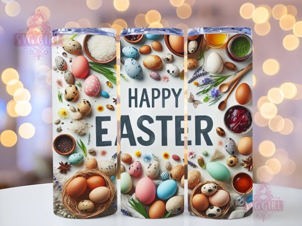Happy Easter 20oz Tumbler Wrap Sublimation Design, Straight Tapered Tumbler Wrap, Easter Egg Tumbler Png, Cute Easter Day PNG, Instant Digital Download Online now