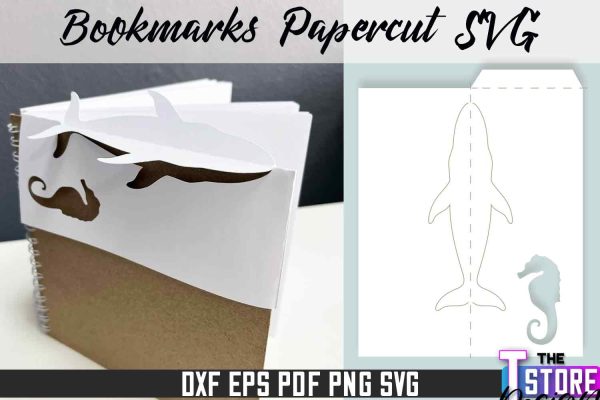 Bookmark Papercut SVG | Corner Bookmark SVG | Book Lover Fashion