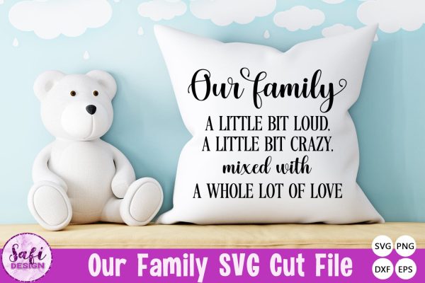 Our Family SVG Cut File Cheap