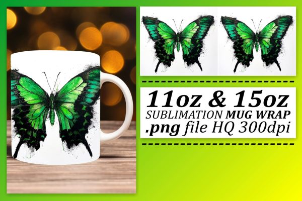 Spring Butterfly Mug Artistry: Whimsical Sublimation Styles Sale