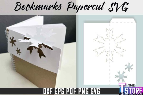 Bookmark Papercut SVG | Corner Bookmark SVG | Book Lover on Sale