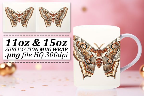Spring Butterfly Mug Design: Playful Sublimation Styles Online Sale