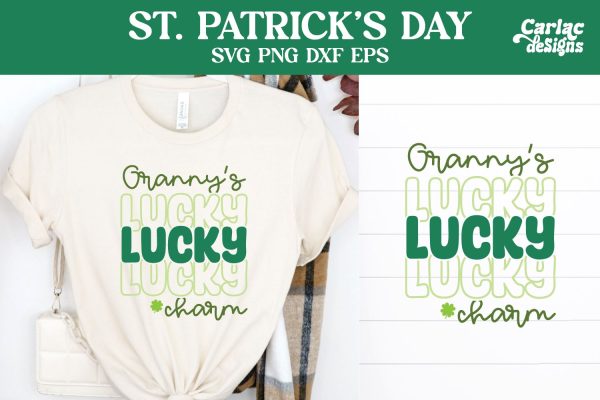 Granny s Lucky Charm SVG, St Patrick s Day SVG Online Hot Sale