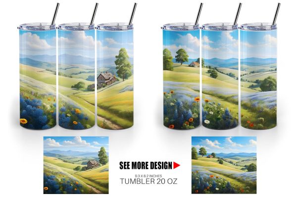 Tumbler Wrap Countryside Summer For Cheap - Image 5
