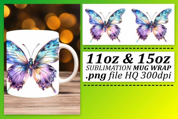 Spring Butterfly Mug Art: Delightful Sublimation Styles Online Sale