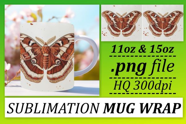 Vibrant Spring Butterfly Mug Wrap: Chic Collection Online Sale