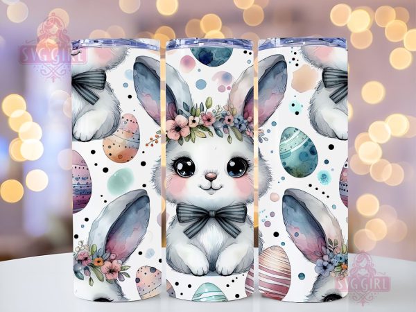 Cute Easter Bunny 20oz Tumbler Wrap Sublimation Design, Straight Tapered Tumbler Wrap, Cutie Easter Bunny Tumbler Png, Instant Digital Download Cheap