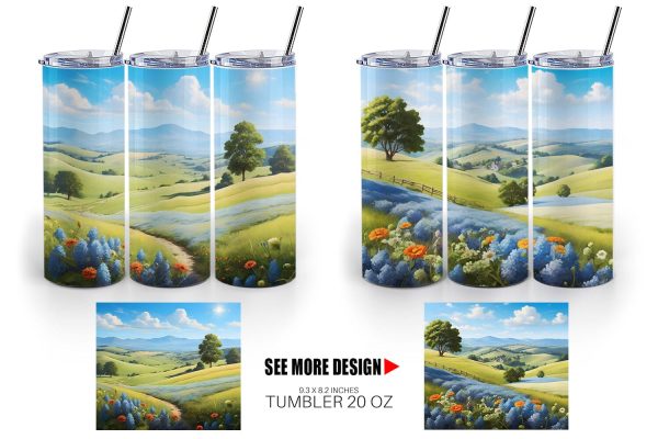 Tumbler Wrap Countryside Summer For Cheap - Image 2