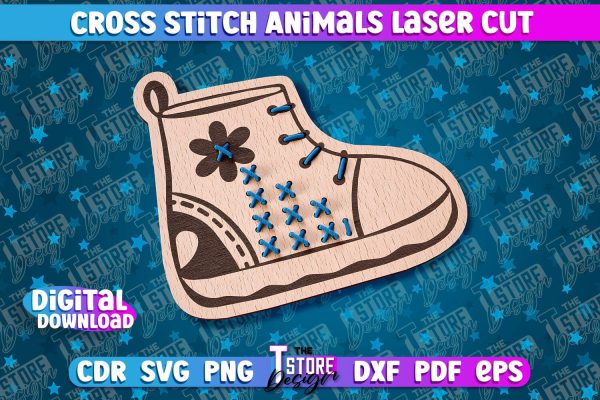 Cross Stitch Boot | Laser Design | Montessori Method | CNC Fashion