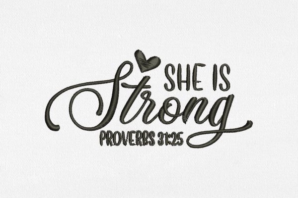 She Is Strong for Machine Embroidery Online