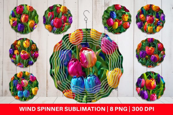 Wind Spinner Tulip Flower Pattern Sale