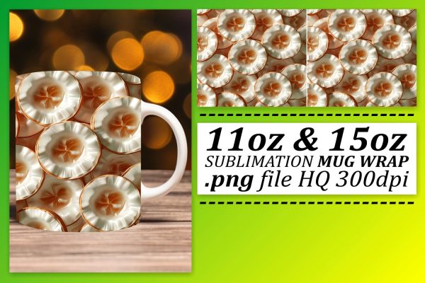 Playful Fruit Pattern Mug Design: Sublimation Elegance Hot on Sale