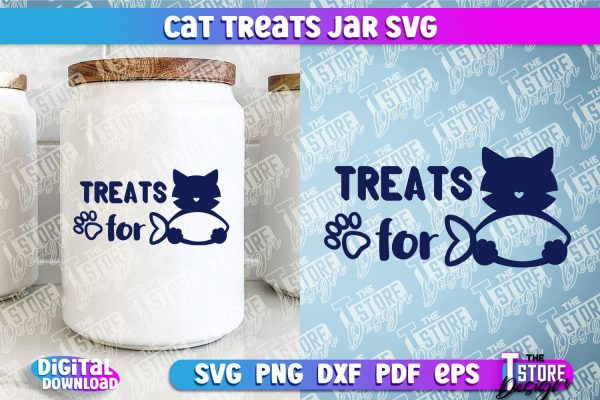 Cat Treat Jar SVG Design | Cat Treats SVG Design | SVG File Fashion